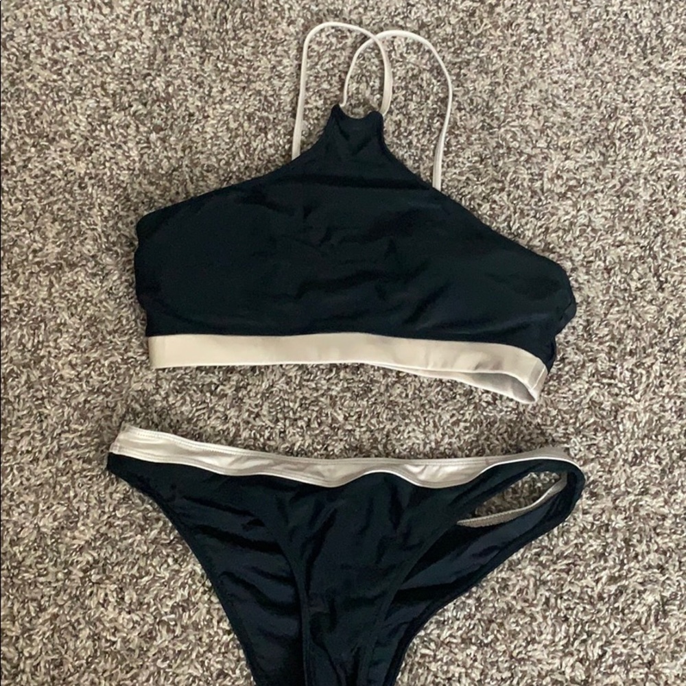 Gold and Black Bikini